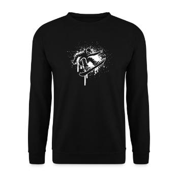 Motif drôle de snowboard pour femmes - Sweat-shirt Unisexe - noir - Devant - Alina (178cm) & Michal (187cm)