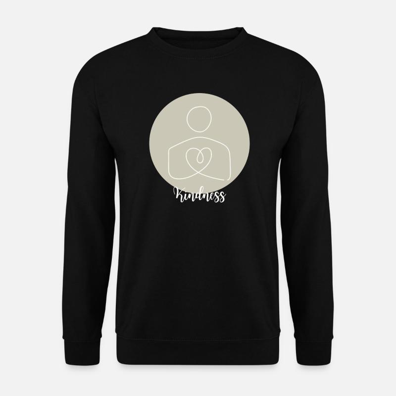 Herzlinie der Freundlichkeit - Unisex Pullover - Schwarz