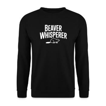 Castor qui murmure à l’oreille - Sweat-shirt Unisexe - noir - Devant - Alina (178cm) & Michal (187cm)