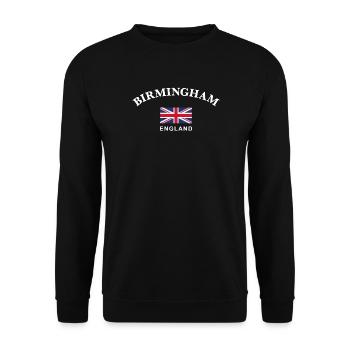 Birmingham, England - Unisex Sweatshirt - black - Front - Alina (178cm) & Michal (187cm)