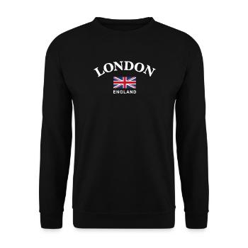 Londres, Angleterre - Sweat-shirt Unisexe - noir - Devant - Alina (178cm) & Michal (187cm)