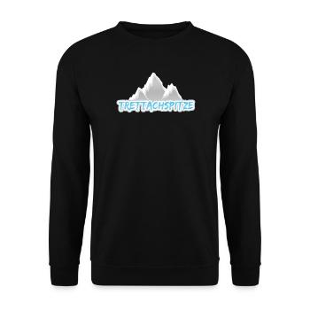 Trettachspitze als Berg - Unisex Pullover - Schwarz - Vorne - Alina (178cm) & Michal (187cm)