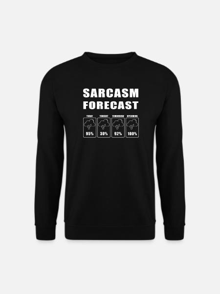 Sarkasmusvorhersage Wetterwitz Motiv - Unisex Pullover - Schwarz
