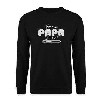 Promoted to Dad in 2027 Announcement Pregnancy Dad Future Dad - Unisex Sweatshirt - black - Front - Alina (178cm) & Michal (187cm)