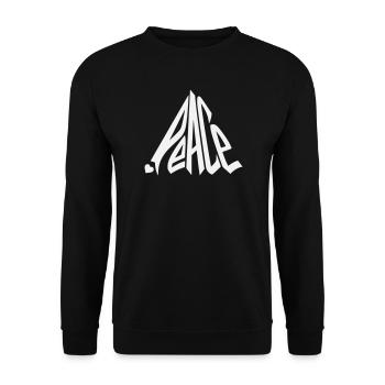 Peace Graffiti Heart Lettering - Unisex Sweatshirt - black - Front - Alina (178cm) & Michal (187cm)