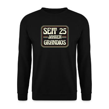 25 Years Old Birthday 25th Birthday - Unisex Sweatshirt - black - Front - Alina (178cm) & Michal (187cm)