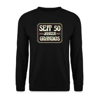 50 Years Old Birthday 50th Birthday - Unisex Sweatshirt - black - Front - Alina (178cm) & Michal (187cm)
