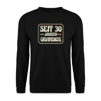 30 ans Anniversaire 30 - Sweat-shirt Unisexe - noir - Devant - Alina (178cm) & Michal (187cm)
