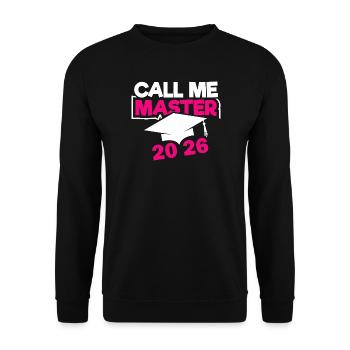 Master 2026 Graduation Graduation - Unisex Sweatshirt - black - Front - Alina (178cm) & Michal (187cm)