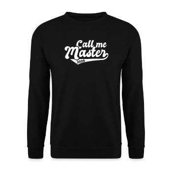 Master 2026 Abschluss Promotion Sponsion - Unisex Pullover - Schwarz - Vorne - Alina (178cm) & Michal (187cm)