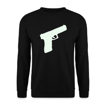 Pistol Weapon - Unisex Sweatshirt - black - Front - Alina (178cm) & Michal (187cm)
