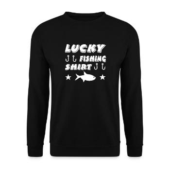 Angeln - Unisex Pullover - Schwarz - Vorne - Alina (178cm) & Michal (187cm)