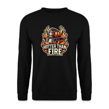 Pompiers pour les pompiers - Sweat-shirt Unisexe - noir - Devant - Alina (178cm) & Michal (187cm)