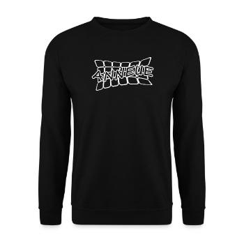 Name Annelie - Unisex Pullover - Schwarz - Vorne - Alina (178cm) & Michal (187cm)