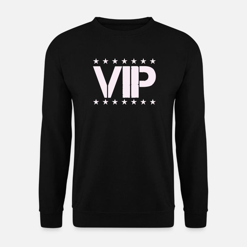 VIP Sternen-Statement in Pastellrosa - Unisex Pullover - Schwarz