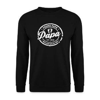 Befördert zum Vater 2026 – Bester Vater von allen - Unisex Pullover - Schwarz - Vorne - Alina (178cm) & Michal (187cm)