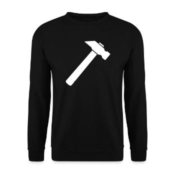 Hammer Tool Craft Icon Vector - Unisex Sweatshirt - black - Front - Alina (178cm) & Michal (187cm)