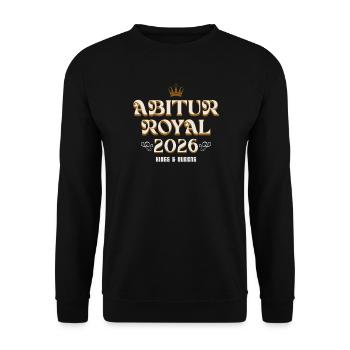 Abi 2ß26 - Abitur Royal Kings & Queens - Unisex Sweatshirt - black - Front - Alina (178cm) & Michal (187cm)