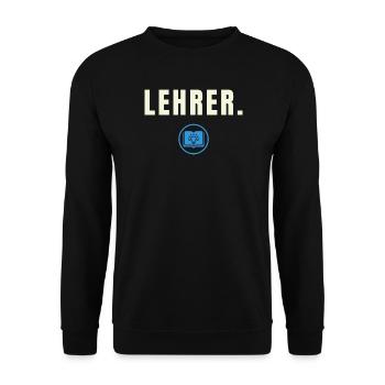 LEHRER. Minimalist Job Success Edition - Unisex Pullover - Schwarz - Vorne - Alina (178cm) & Michal (187cm)