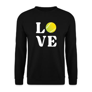 Tennis-Liebhaber - Unisex Pullover - Schwarz - Vorne - Alina (178cm) & Michal (187cm)