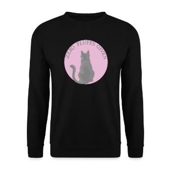 Cat with attitude - Unisex Sweatshirt - black - Front - Alina (178cm) & Michal (187cm)