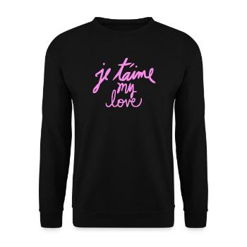 Mein Liebling - Unisex Pullover - Schwarz - Vorne - Alina (178cm) & Michal (187cm)