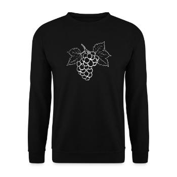 Weintrauben Trauben - Unisex Pullover - Schwarz - Vorne - Alina (178cm) & Michal (187cm)