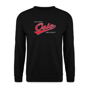 I Got Lost In Oslo And Loved It - Nordic Travel - Unisex Sweatshirt - black - Front - Alina (178cm) & Michal (187cm)