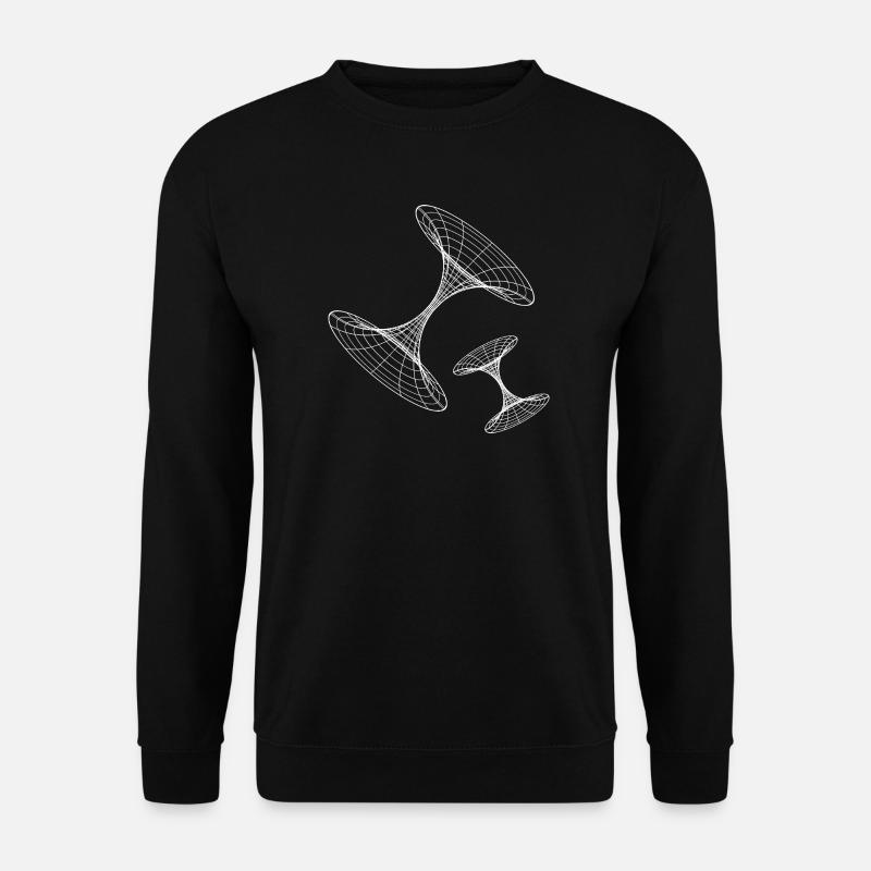 Drahtgitter-Wirbelgeometrie - Unisex Pullover - Schwarz