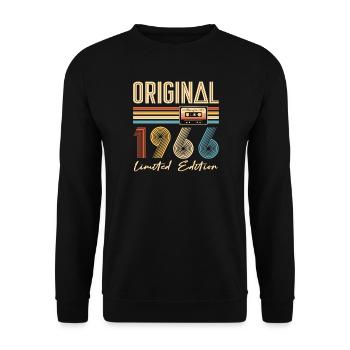 60e anniversaire 60e anniversaire Original 1966 - Sweat-shirt Unisexe - noir - Devant - Alina (178cm) & Michal (187cm)