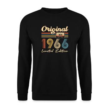 60e anniversaire 60e anniversaire Original 1966 - Sweat-shirt Unisexe - noir - Devant - Alina (178cm) & Michal (187cm)