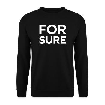 Sicher - Unisex Pullover - Schwarz - Vorne - Alina (178cm) & Michal (187cm)