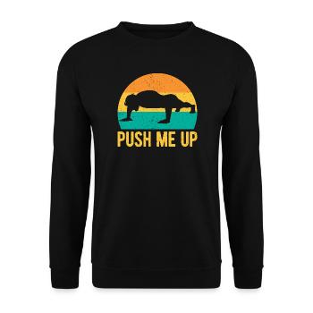 Fitness Fanatics Push Me Up Calisthenics Gym - Unisex Pullover - Schwarz - Vorne - Alina (178cm) & Michal (187cm)