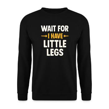 Lustiger Spruch Humor Meme Lustig Geschenkidee - Unisex Pullover - Schwarz - Vorne - Alina (178cm) & Michal (187cm)