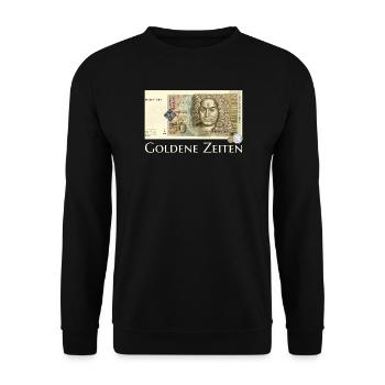 Golden Times DM Retro 50s, Hand Drawing - Unisex Sweatshirt - black - Front - Alina (178cm) & Michal (187cm)