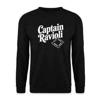 Hauptmann Ravioli - Unisex Pullover - Schwarz - Vorne - Alina (178cm) & Michal (187cm)