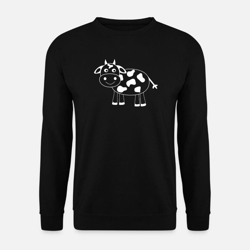 Cow White Gift Farmer - Unisex Sweatshirt - black