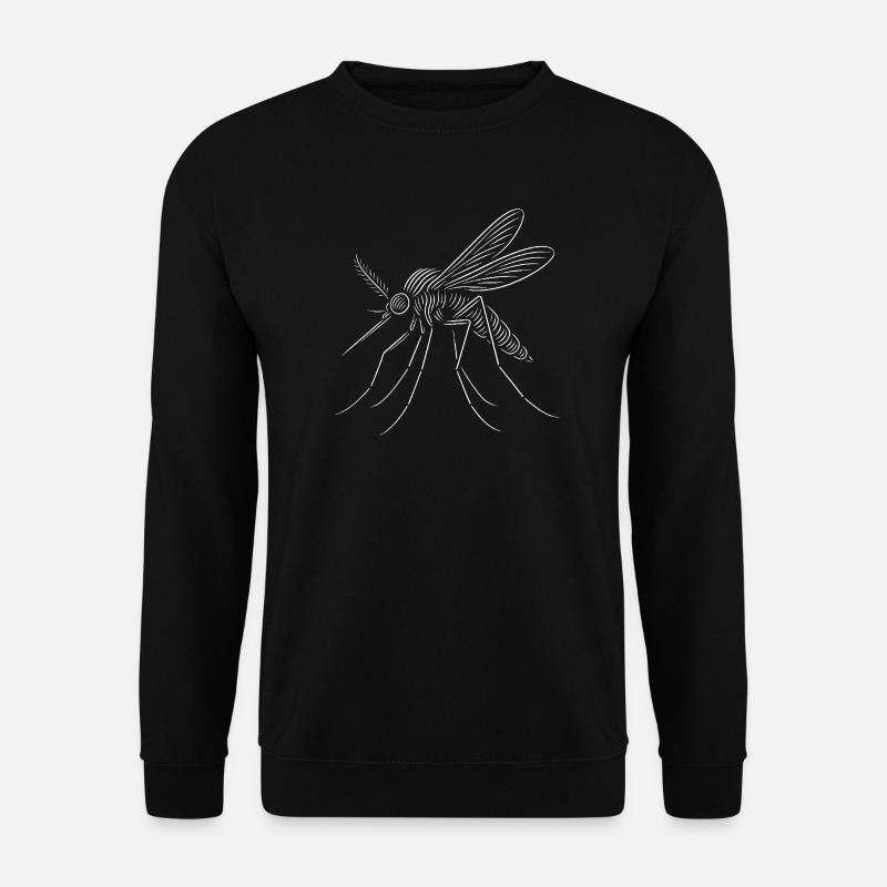 Line Mosquito Sketch Art - Unisex Sweatshirt - black