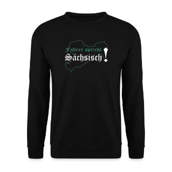 Saxon Truck Driver - Unisex Sweatshirt - black - Front - Alina (178cm) & Michal (187cm)