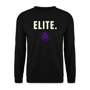 Elite. Success Edition - Royal Purple Crown - Unisex Pullover - Schwarz - Vorne - Alina (178cm) & Michal (187cm)