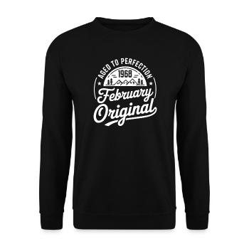 Februar 1968 – Legende der Gipfel und Berge - Unisex Pullover - Schwarz - Vorne - Alina (178cm) & Michal (187cm)