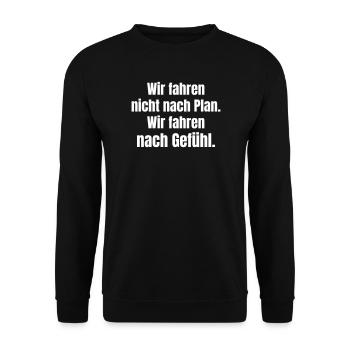 Driving by feel - Unisex Sweatshirt - black - Front - Alina (178cm) & Michal (187cm)