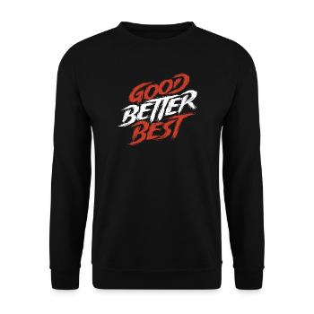 Bon Meilleur Classement Ours Nature Drôle - Sweat-shirt Unisexe - noir - Devant - Alina (178cm) & Michal (187cm)