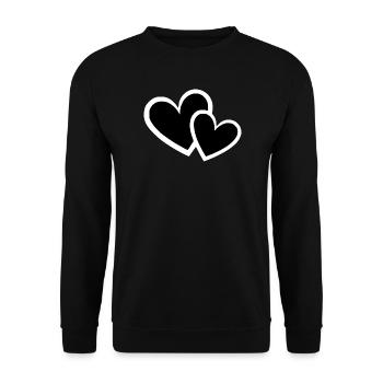Valentine's Day Heart Gift Valentine's Day - Unisex Sweatshirt - black - Front - Alina (178cm) & Michal (187cm)