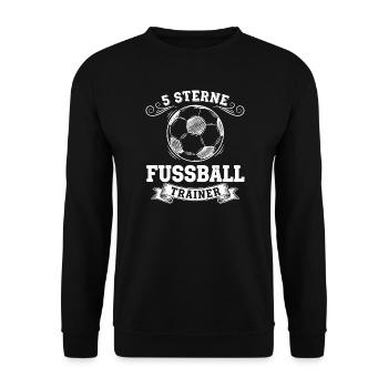 5 Sterne Trainer – Professionalität & Leidenschaft - Unisex Pullover - Schwarz - Vorne - Alina (178cm) & Michal (187cm)