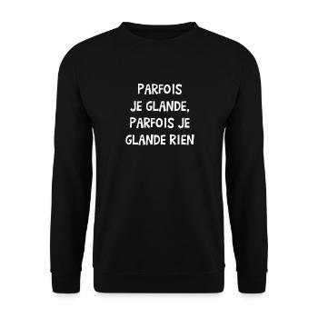 MANCHMAL SCHLEIMERE ICH, MANCHMAL GAR NICHT! - Unisex Pullover - Schwarz - Vorne - Alina (178cm) & Michal (187cm)