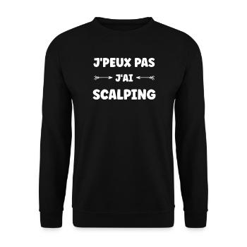 Je peux pas j'ai scalping - Sweat-shirt Unisexe - noir - Devant - Alina (178cm) & Michal (187cm)