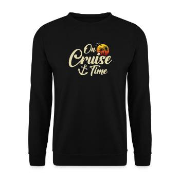Sommerurlaub während der Kreuzfahrtzeit Kreuzfahrtreise - Unisex Pullover - Schwarz - Vorne - Alina (178cm) & Michal (187cm)