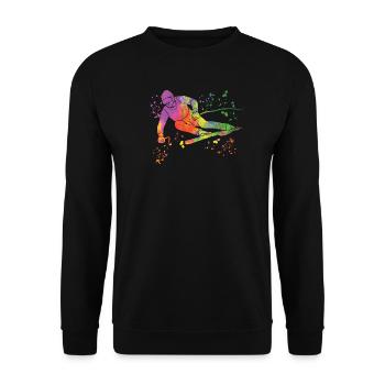 Ski alpin Sports d’hiver Ski nordique - Sweat-shirt Unisexe - noir - Devant - Alina (178cm) & Michal (187cm)