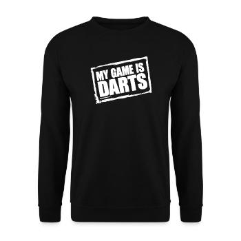 Sweat à capuche et t-shirt amusants de fléchettes pour les vrais fans de fléchettes - Sweat-shirt Unisexe - noir - Devant - Alina (178cm) & Michal (187cm)